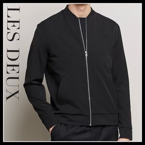 Les Deux Copenhagen Luxury Men’s 'The Como Bomber Jacket' (Black) NEW Size (XL)
